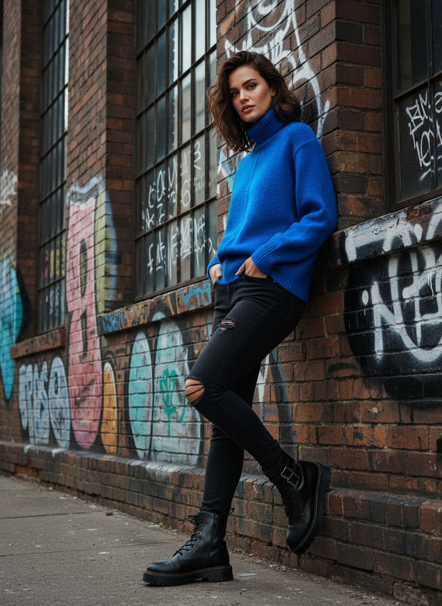 Pullover Lipy Blau Edgy - Hell