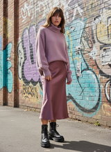 Pullover Lipy Mauve-Pink mit Rock Janiala - Edgy