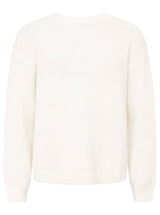 Zwillingsherz - Rundhalspullover - kuschlig weich - Winter-Weiß