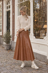 AN’GE Paris Pullover LYSETTE Offwhite mit Ajourstrick