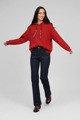 Sweat Anika in Rot mit Jeans Paris Brut - Studio