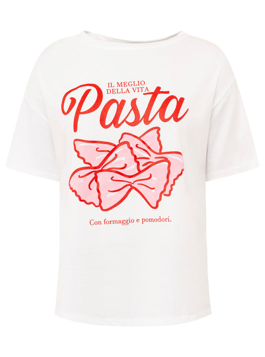 T-Shirt "Pasta" - Weiß