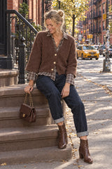 Ana & Lucy Mom-Fit Jeans „Jeanne“ in Marine Brut