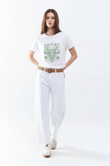 Q2 Bequeme Stretch-Jeans in Weiß