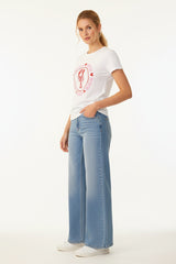 Zwillingsherz T-Shirt Moin Love Weiß Baumwolle Elastan