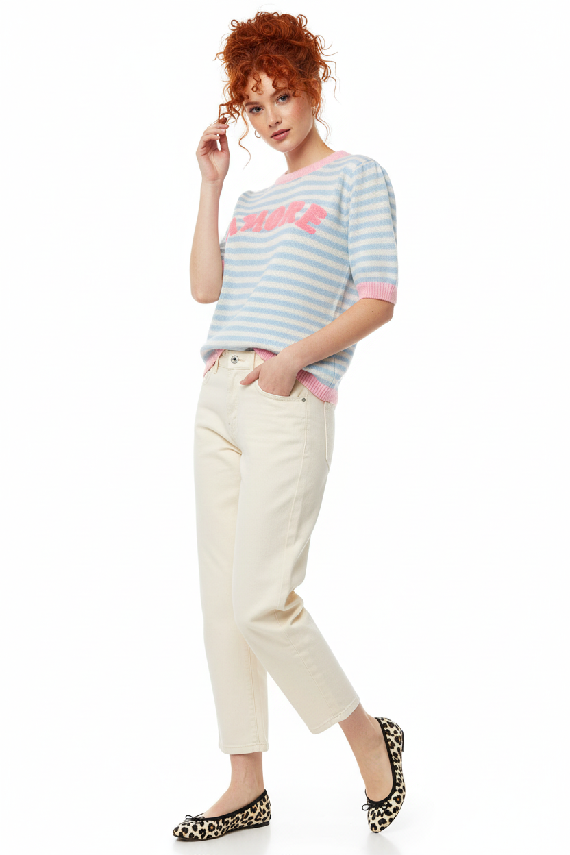 Zwillingsherz Amore Pullover Hellblau Produktfoto