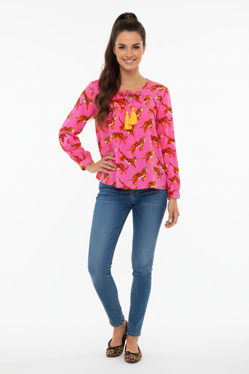 Zwillingsherz Bluse Trendy Tiger - Alternative