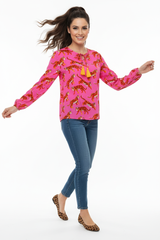 Zwillingsherz Bluse Trendy Tiger