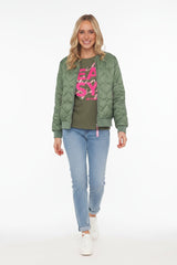 Zwillingsherz - Bomberjacke "Be Happy" Olive