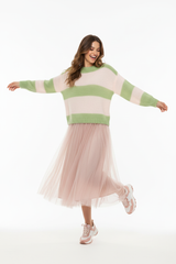 Zwillingsherz Pullover Blockstreifen Produktfoto verbessert