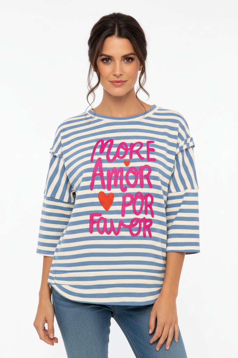 Zwillingsherz Shirt More Amore - Professionelles Produktfoto